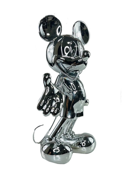 Фигурка Микки Маус Mickey Welcome (Серебряный металлик) 30см