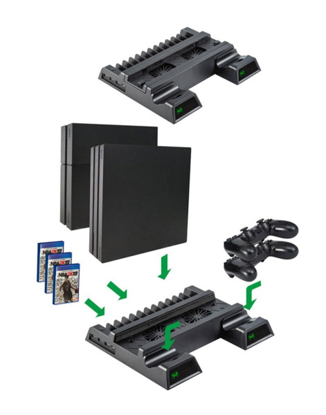 Зарядная станция для PS4/SLIM/PRO TP4-805B YH-38