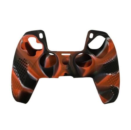 Силиконовый чехол для джойстика DualSense PS5 Камуфляж Красный