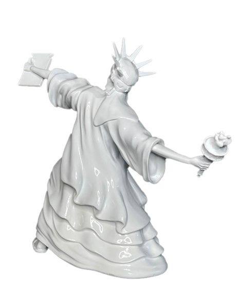 Фігурка Статуя Свободи в сучасному мистецтві Banksy, скульптура зі смоли, факел Riot of Liberty Біла (34 см)