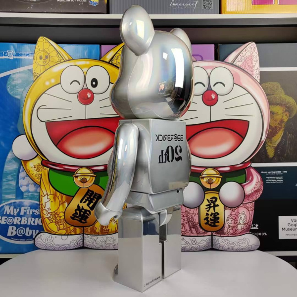 Bearbrick 20th anniversary deep Chrome 1000% (70см)