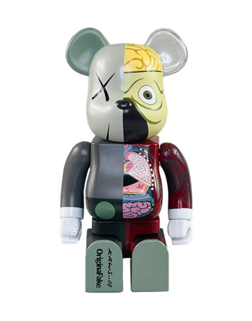 Bearbrick x Kaws Dissected Companion Беарбрик коричневый/красный 400% (28см)