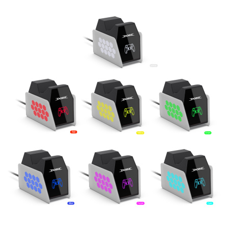 DOBE TP5‑35132 — RGB док‑зарядка PS5 (DualSense/Edge)