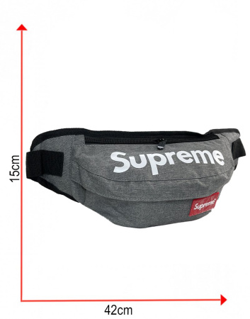 Сумка-бананка Supreme (серая)