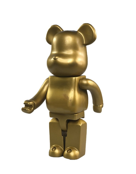 Bearbrick Hirapushin (Pure Gold Foil) Золотой 400% (28 См)