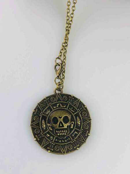 Піратський кулон-медальйон з черепом — вінтажний піратський амулет