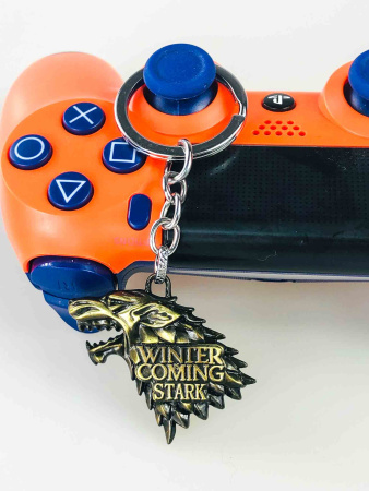 Брелок House Stark (Game of Thrones) — голова вовка, металевий, колір на вибір