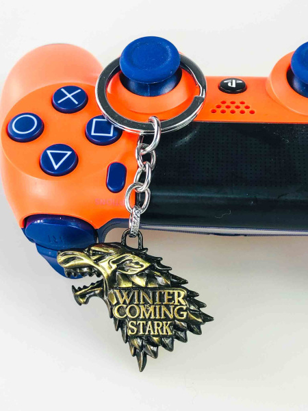 Брелок House Stark (Game of Thrones) — голова вовка, металевий, колір на вибір