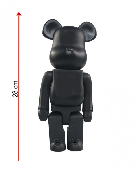 Bearbrick X Amirex Black (Однотонный Черный) 400% (28 см)