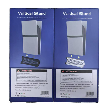 Підставка для PS5 Pro (цифрова та дискова версія) — вертикальна, компактна, чорна-біла