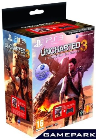 Controller Wireless Dual Shock 3 Black + Uncharted 3