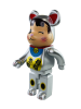 Bearbrick Манеки Неко Поко-чан Серебро 400% (28см)
