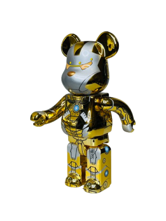 Bearbrick x Hajime Sorayama x Marvel Iron Man Reverse (Фігурка Залізна Людина) 400% (28см)
