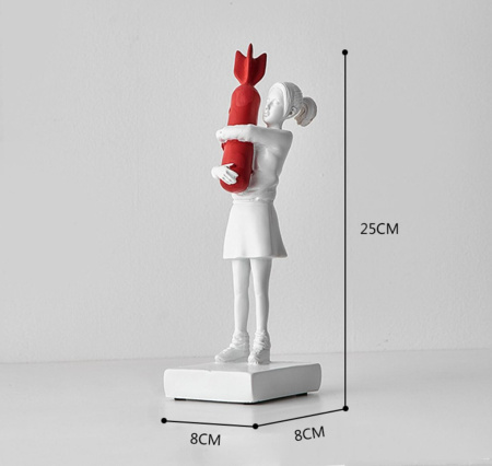Banksy Bomb Hugger біла червона (Фігурка)