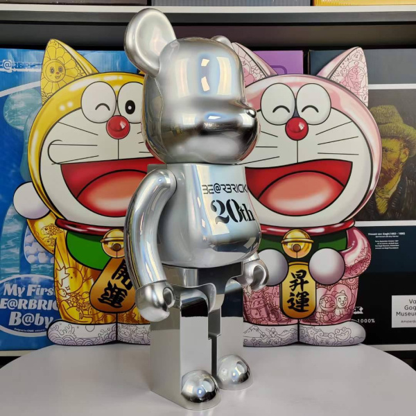 Bearbrick 20th anniversary deep Chrome 1000% (70см)