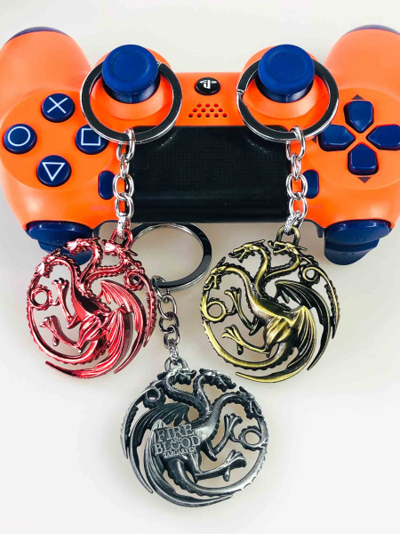 Ігровий брелок «House of the Dragon / Targaryen» (металевий, кілька кольорів)