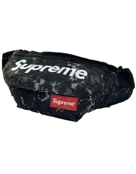 Сумка-бананка Supreme Камуфляж (Черная)