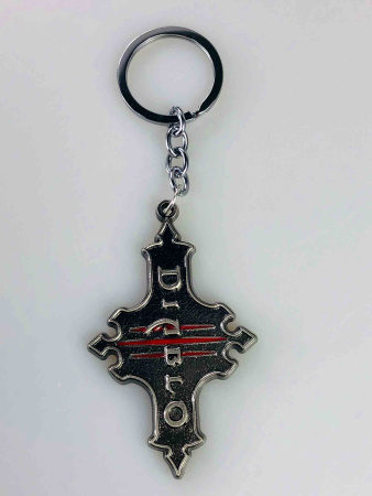 Ігровий брелок Diablo IV — металевий логотип Diablo, аксесуар для геймерів