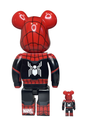 Bearbrick x Marvel Spider-Man Upgraded 400% + 100% (28см+7см)