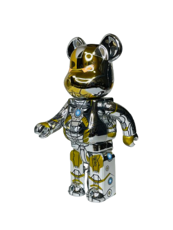 Bearbrick x Sorayama x Marvel Iron Man (Фігурка Залізна людина) 400% (28см)