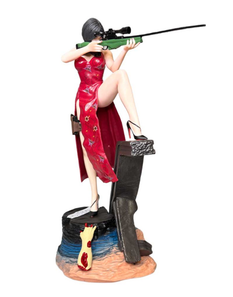 Фігурка Resident Evil — Ada Wong у червоній сукні зі снайперською гвинтівкою (36 см)