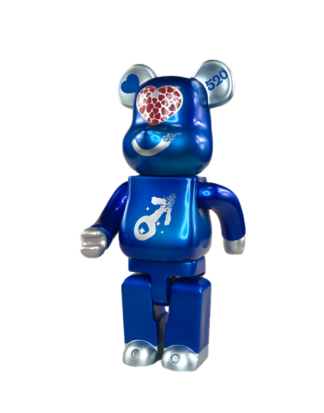 Bearbrick 520 Loving Bear Blue 400% 28 см