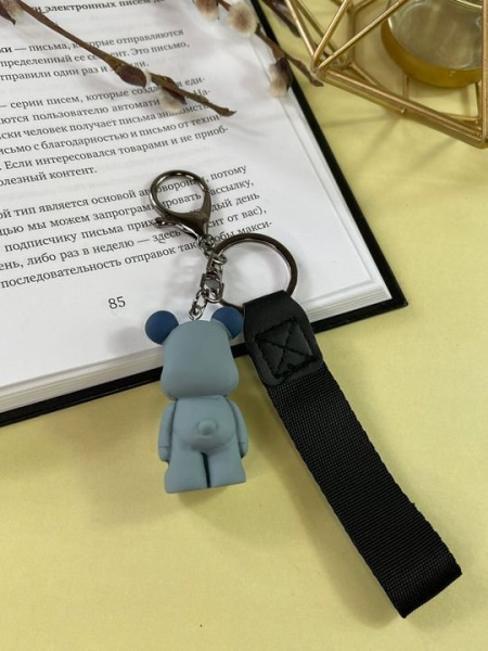 Брелок Мишка Bearbrick Матовый (Голубой)