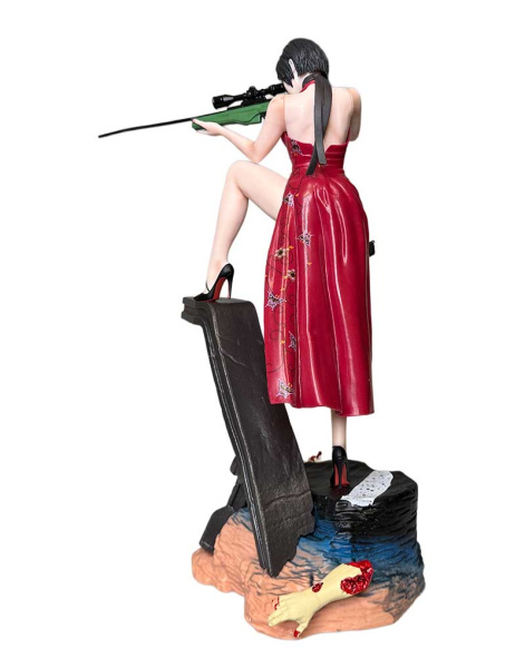 Фігурка Resident Evil — Ada Wong у червоній сукні зі снайперською гвинтівкою (36 см)