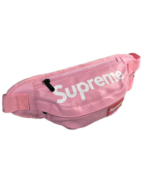Сумка-бананка Supreme эко-кожа (Розовая)