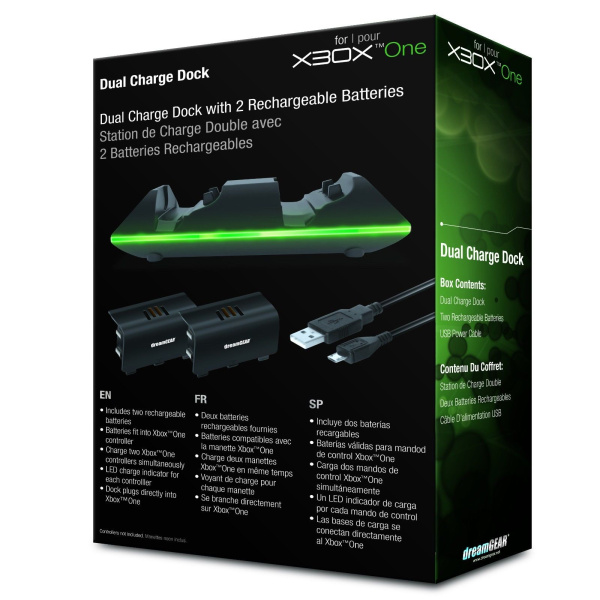 Зарядная станция Dual Charge Dock with 2 Rech. Batteries для Xbox One