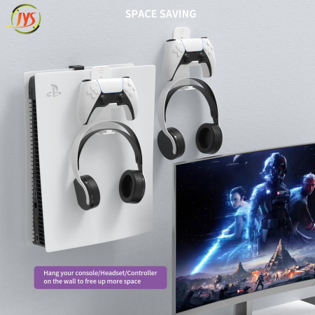 PS5 настінний кронштейн гачок набір для DualSense тримач навушників  JYS-P5149