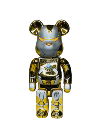 Bearbrick x Hajime Sorayama x Marvel Iron Man Reverse (Фігурка Залізна Людина) 400% (28см)