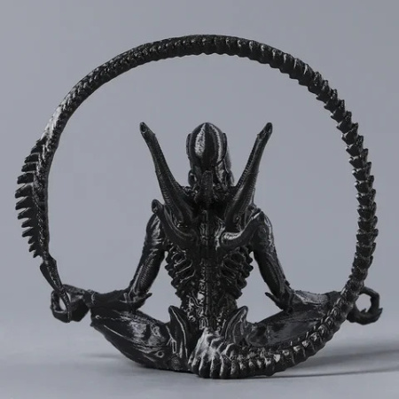 Фігурка Alien Meditation Чужий (Xenomorph) у позі медитації чорний (12 см) 