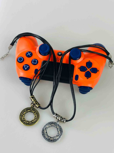 Амулет із зіркою Давида на шнурку (золотий / срібний)