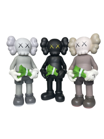 Kaws holding money black вінілова фігурка (30 см)