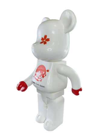 Bearbrick Japan Cool (Белый с красными цветами) 1000% (70 см)