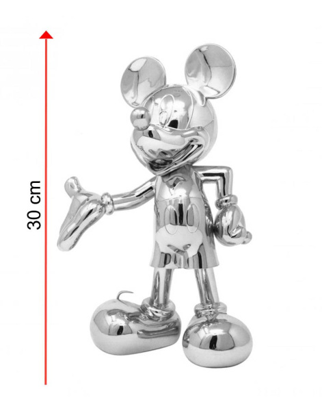 Фигурка Микки Маус Mickey Welcome (Серебряный металлик) 30см