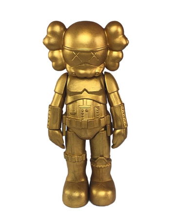 KAWS Star Wars Storm Trooper Companion виниловая фигурка (золотой) - 25 см