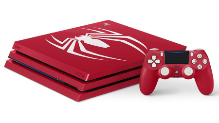 Sony PlayStation 4 Pro (1Tb) Black (CUH-7108В). Лимитированное издание Человек-Паук (Spider-man)