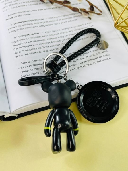 Брелок Bearbrick Череп Х-мен (Черный) Двойной