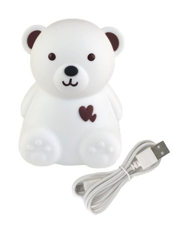 Силиконовый Ночник Мишка Коричневый (Светильник)
