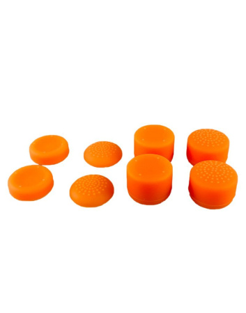 Накладки на стики универсальные для джойстика Playstation / Xbox комплект 8шт оранжеввые (PS3/PS4/PS5/Xbox360)