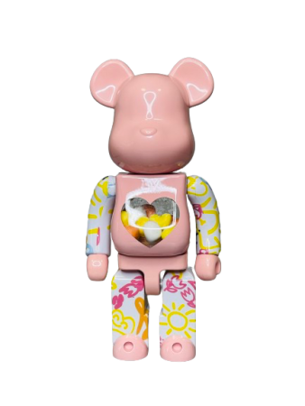 Bearbrick UM Junior (Фігурка Прозоре Серце) 400% (28см)