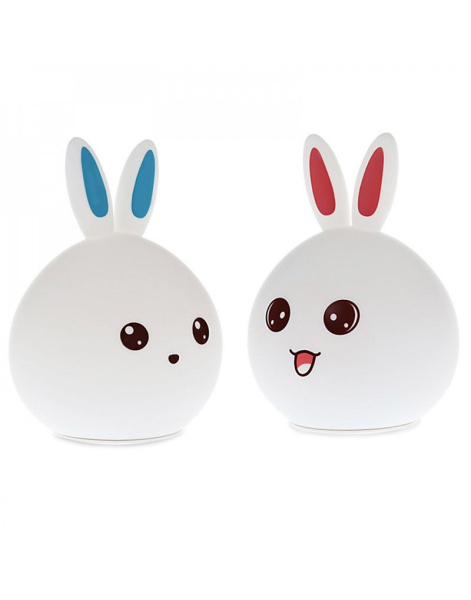 Силиконовый Заяц Ночник Розовый (Светильник)