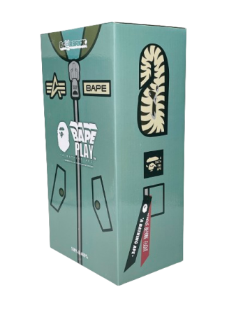 Bearbrick Bape x Alpha Pilot Joint Sound (Фігурка Бейп пілот) 400% (28см)