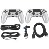 PlayStation 4 500 Gb Slim серебро (CUH-2008A)+ серебряный геймпад