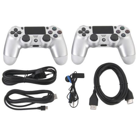PlayStation 4 500 Gb Slim серебро (CUH-2008A)+ серебряный геймпад