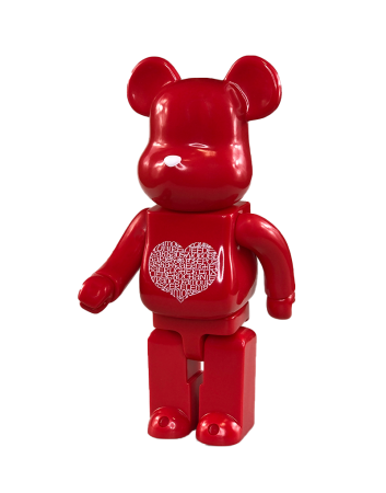 Bearbrick My Valentine (Фігурка Червоне серце) 400% (28 см)