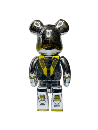 Bearbrick x Sorayama x Marvel Iron Man (Фігурка Залізна людина) 400% (28см)