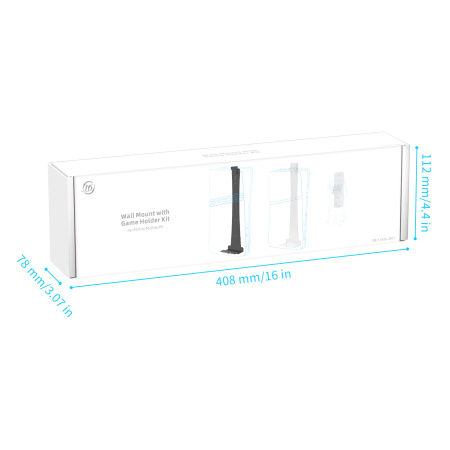 Настінний кронштейн для PS5 Pro/Slim + набір гачків для аксесуарів P5227 (білий або чорний)